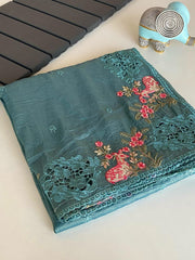 premium crush silk saree