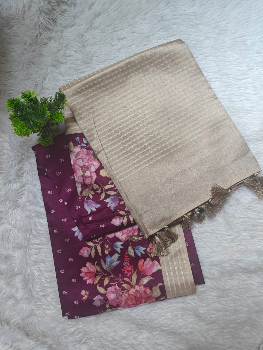 Pure tusser silk sarees