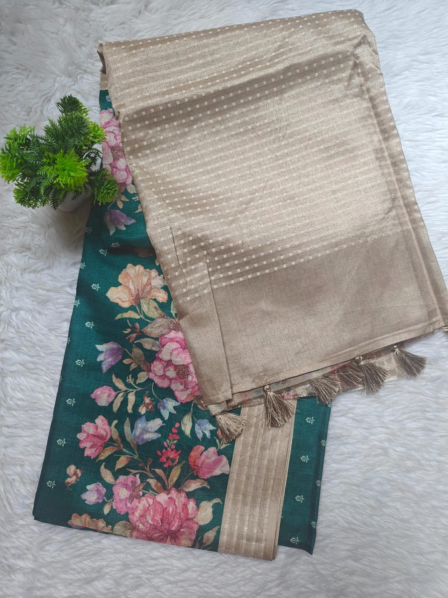 Pure tusser silk sarees