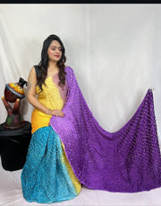 Modal silk bandhni saree