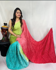 Modal silk bandhni saree