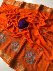 premium chinon chiffon sarees