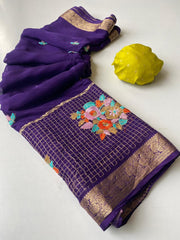 premium chinon chiffon sarees