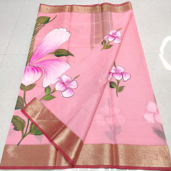 Kota Doria soft silk saree
