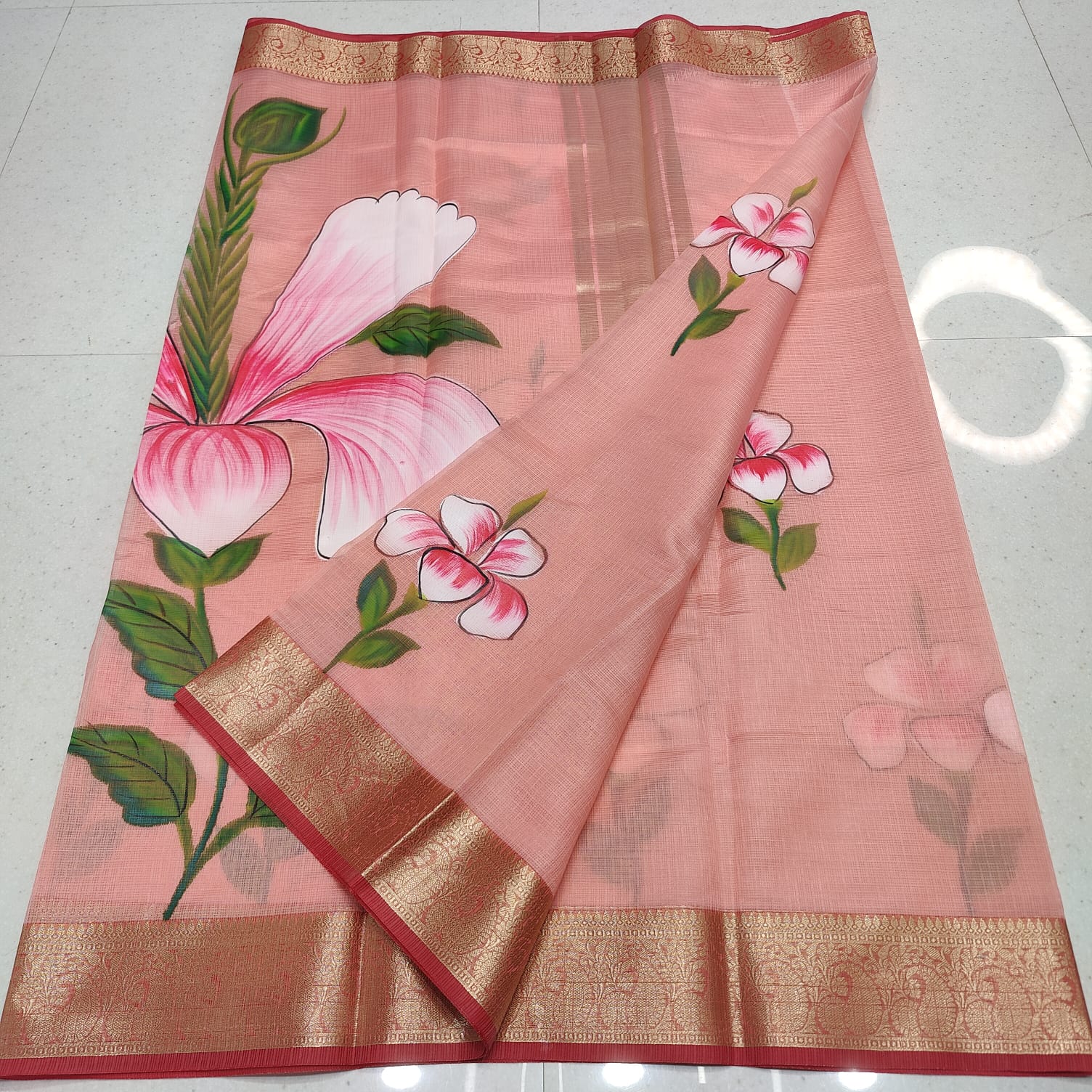 Kota Doria soft silk saree
