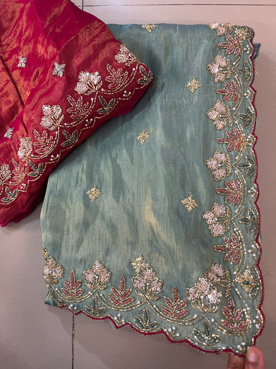 pure tissue saree