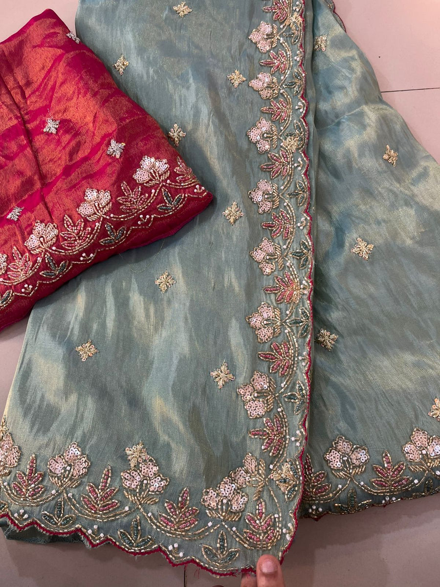 pure tissue saree