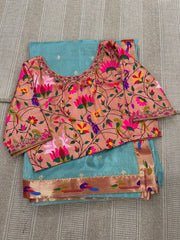 tissue georgette saree