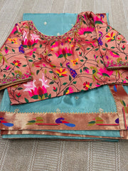 tissue georgette saree