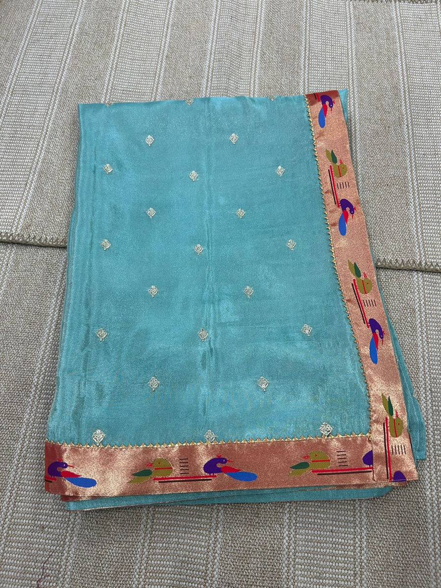 tissue georgette saree