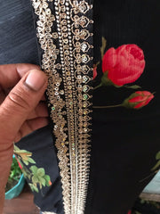 pure georgette silk saree