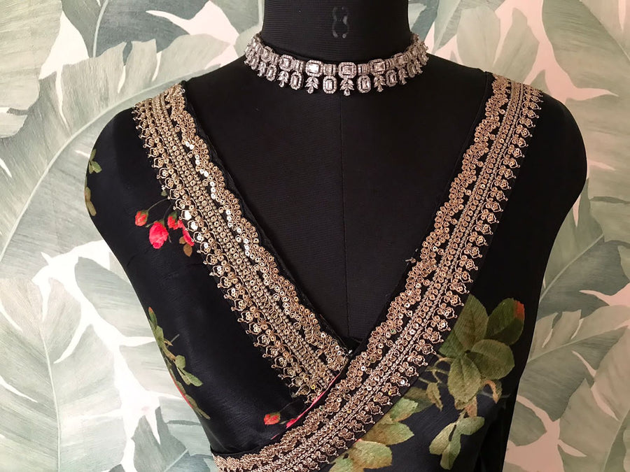 pure georgette silk saree