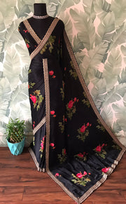 pure georgette silk saree