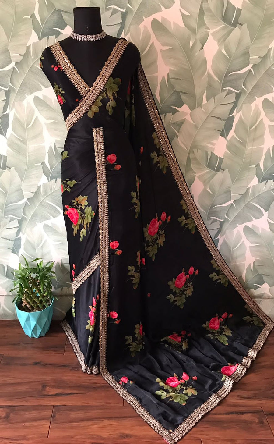 pure georgette silk saree