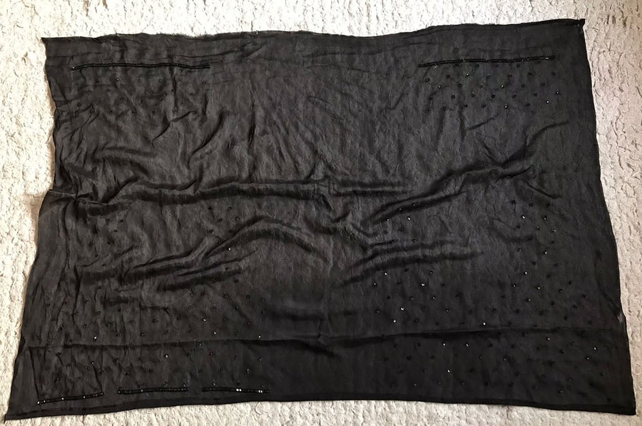 Black & White Premium Pure Chinnon Crepe Silk saree