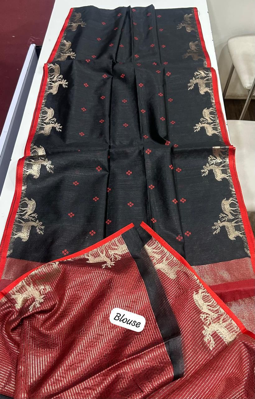 Premium Khadi Raw Silk Sare