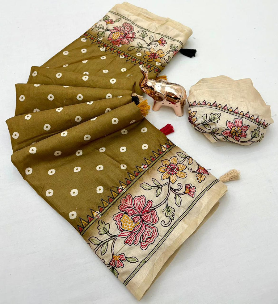 Handloom Tussar Silk Fabric