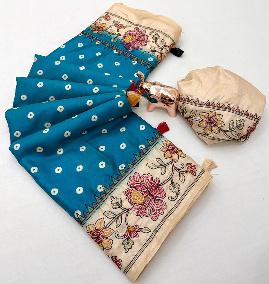 Handloom Tussar Silk Fabric