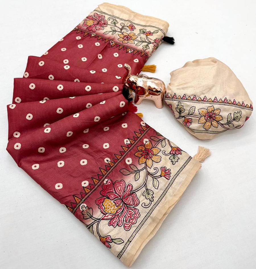 Handloom Tussar Silk Fabric