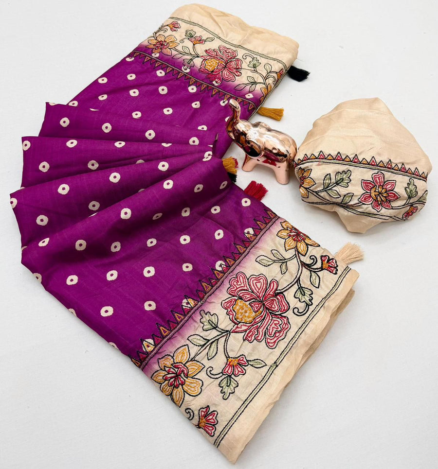 Handloom Tussar Silk Fabric