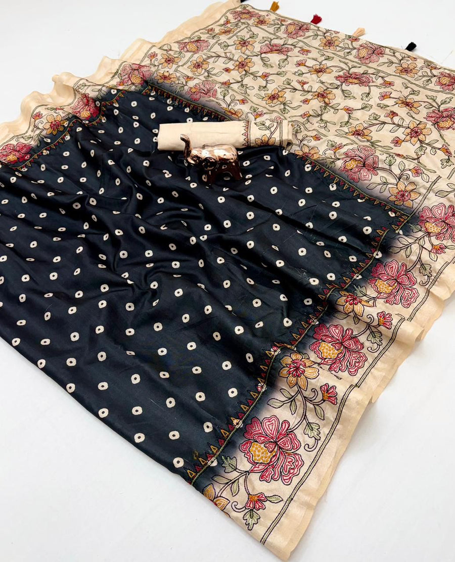 Handloom Tussar Silk Fabric