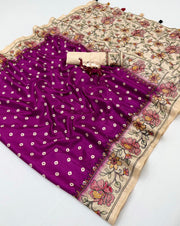 Handloom Tussar Silk Fabric