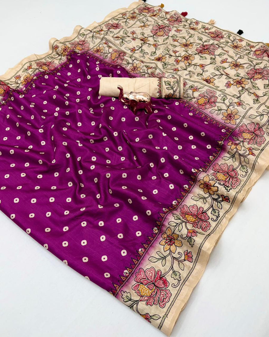 Handloom Tussar Silk Fabric