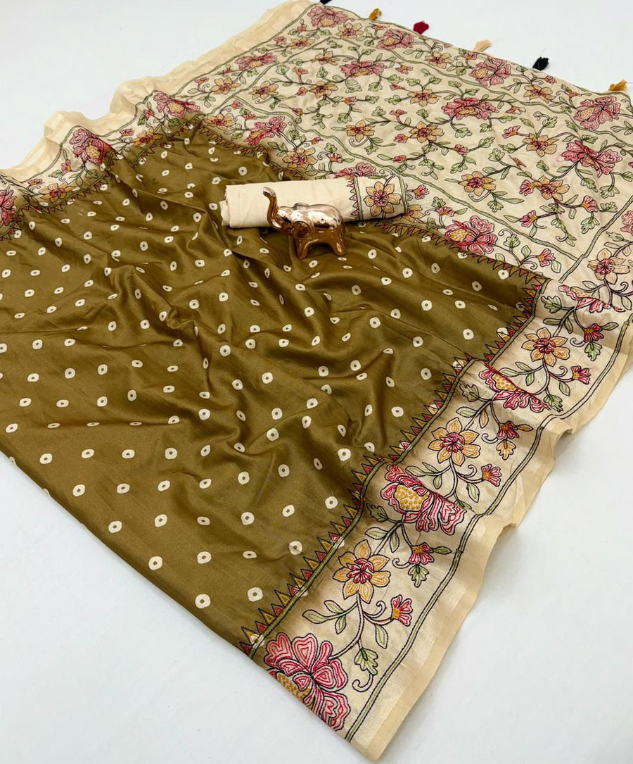 Handloom Tussar Silk Fabric