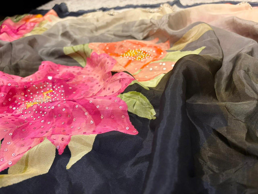 Premium Pure Crepe Silk Saree