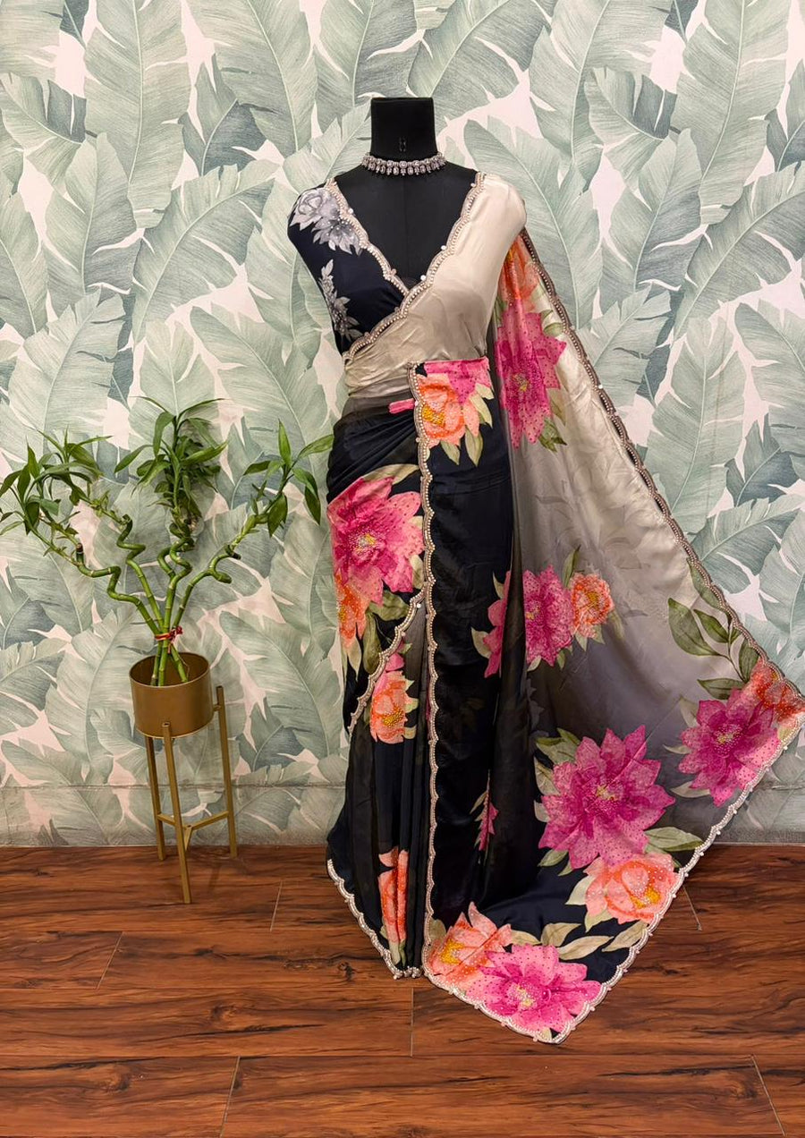 Premium Pure Crepe Silk Saree