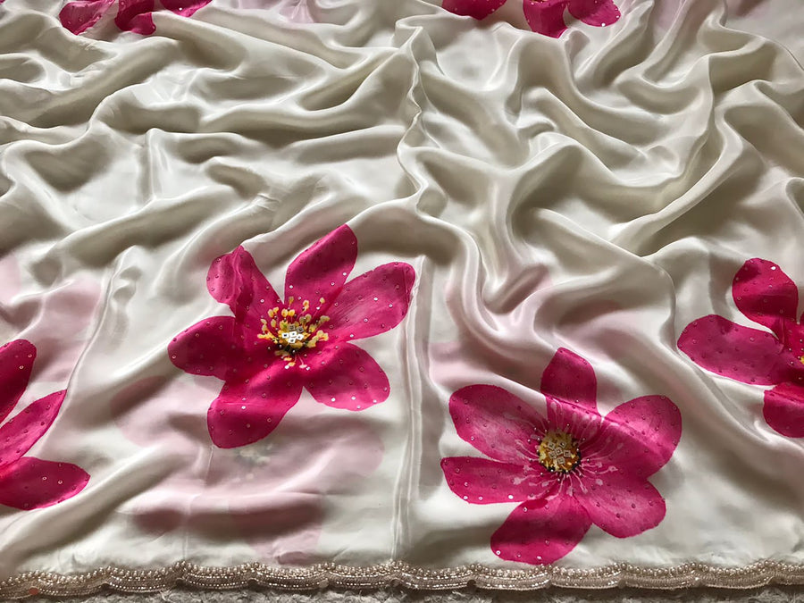 Premium Pure Crepe Silk Saree