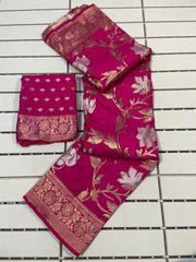 Pure Soft Khadi Georgette Silk Saree