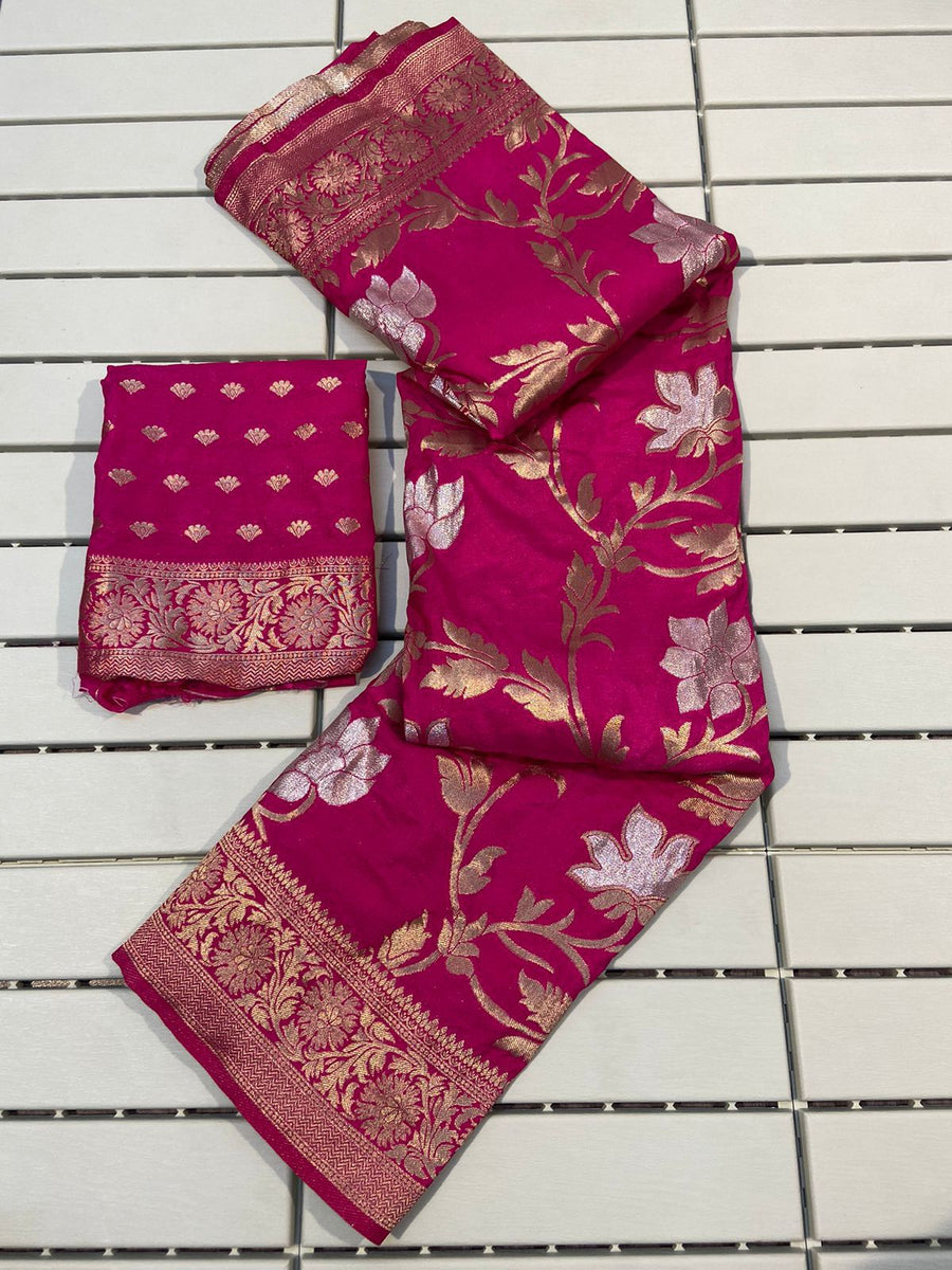 Pure Soft Khadi Georgette Silk Saree