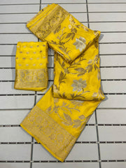 Pure Soft Khadi Georgette Silk Saree