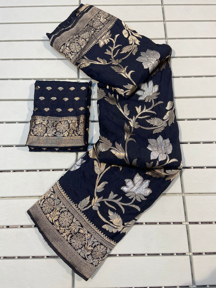 Pure Soft Khadi Georgette Silk Saree