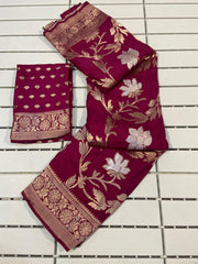 Pure Soft Khadi Georgette Silk Saree