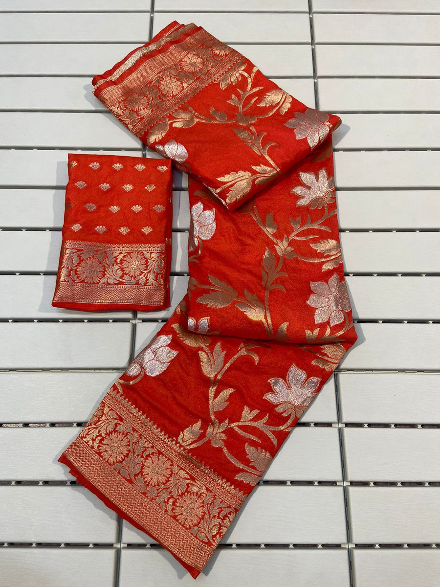 Pure Soft Khadi Georgette Silk Saree