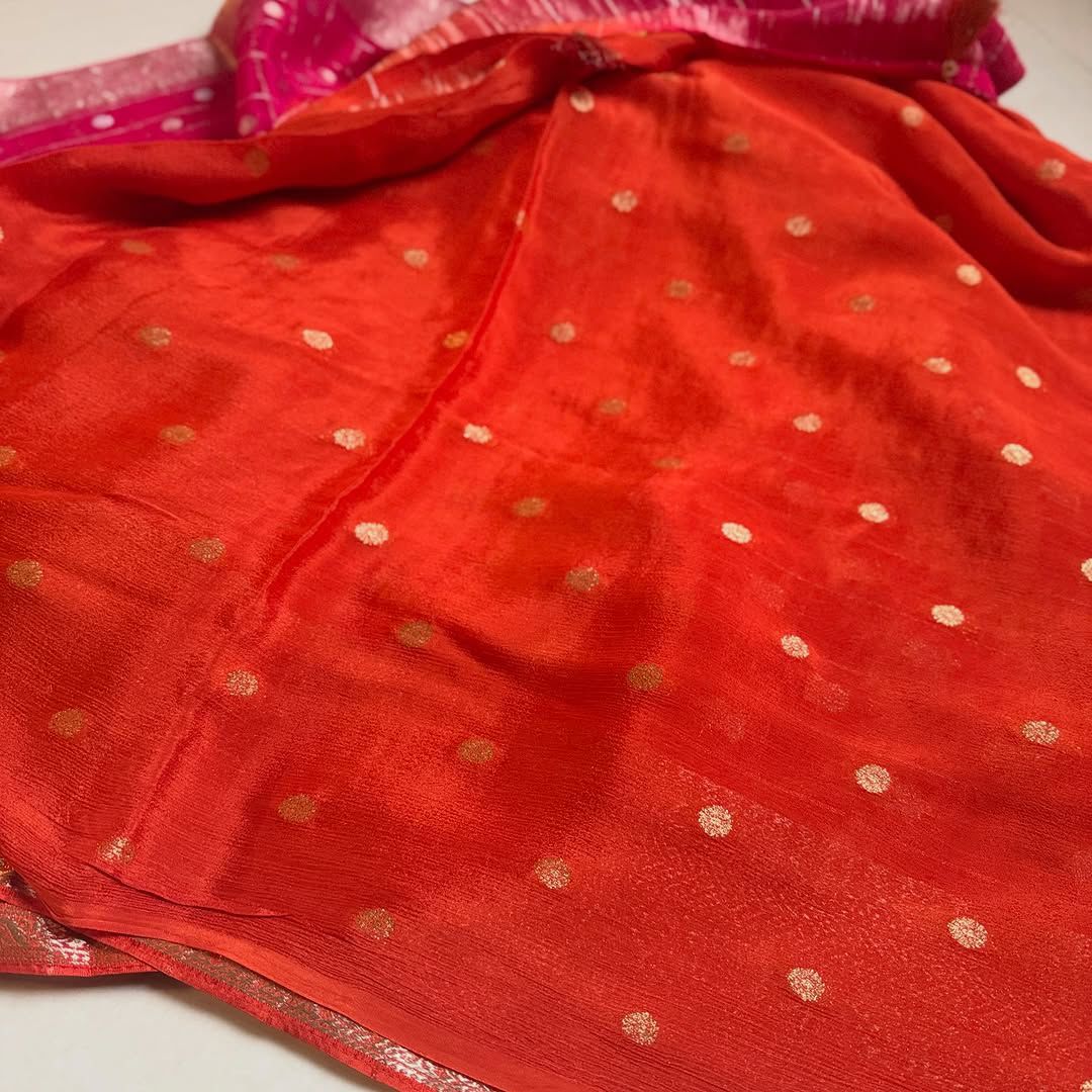 Pure Chinon Saree