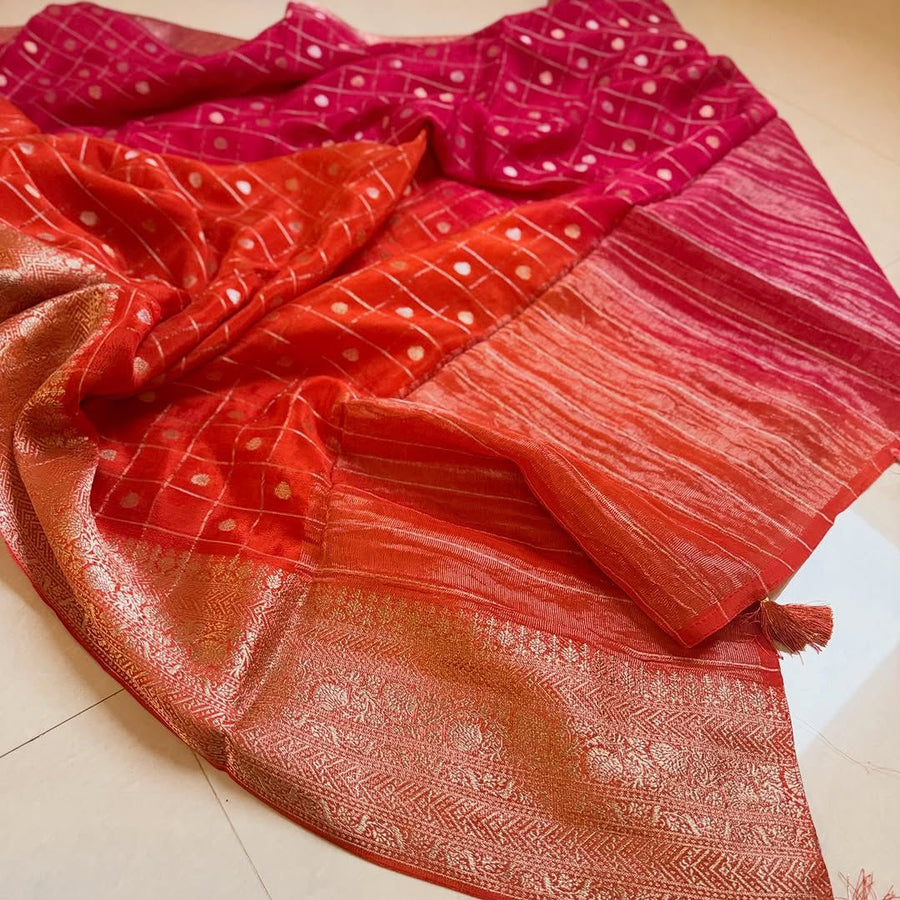 Pure Chinon Saree