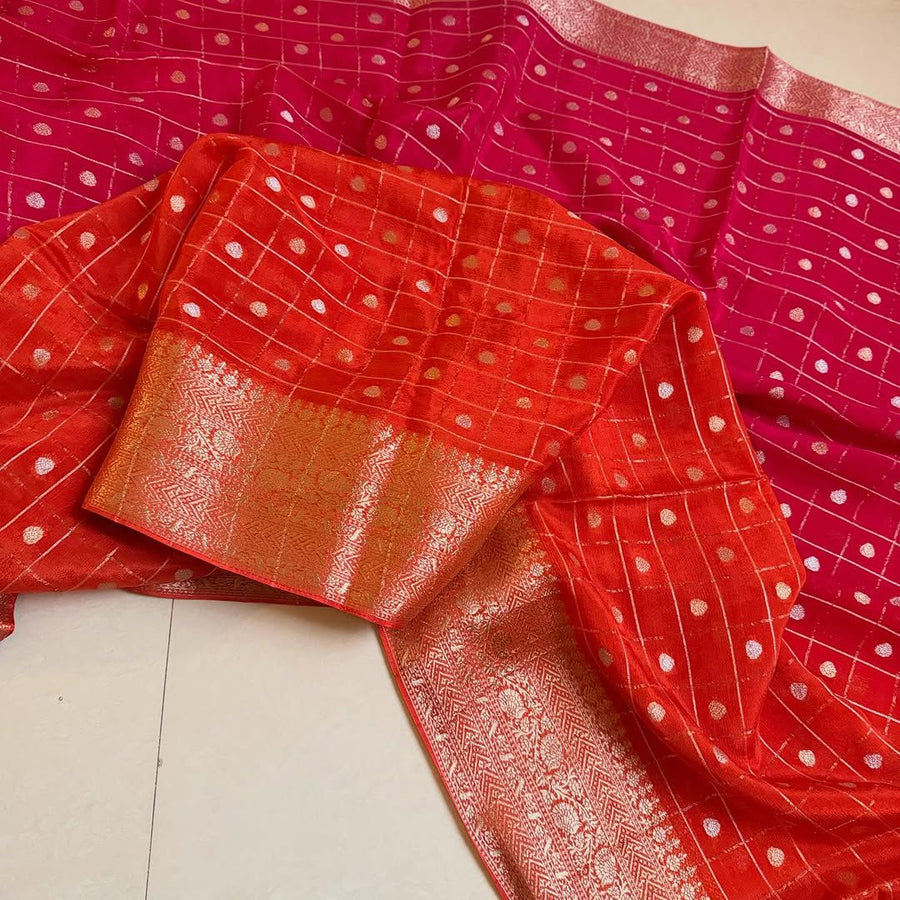 Pure Chinon Saree
