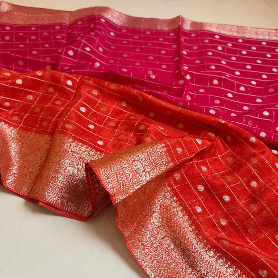 Pure Chinon Saree