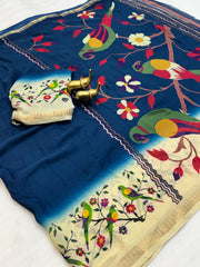 Elegant georgette print saree