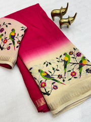Elegant georgette print saree
