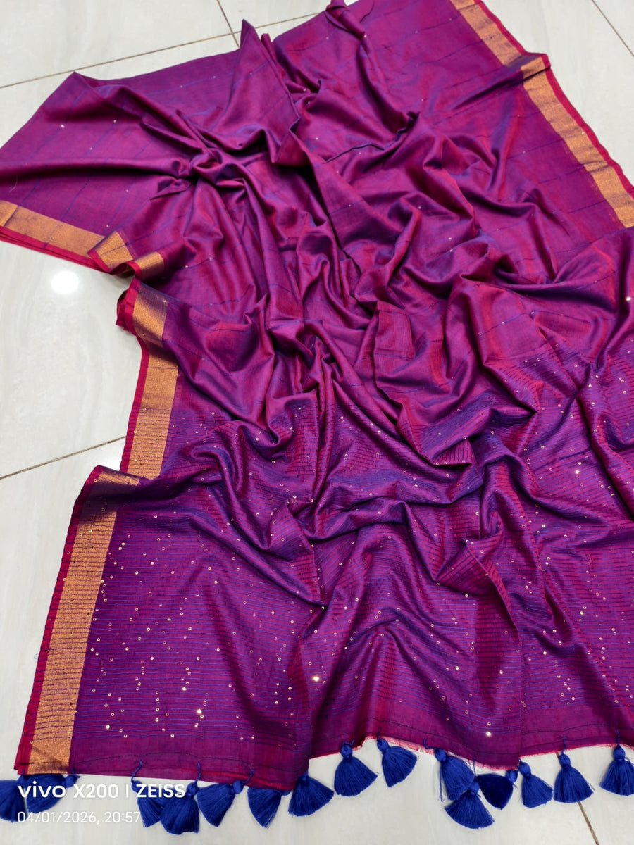 Sequence Cotton Saree