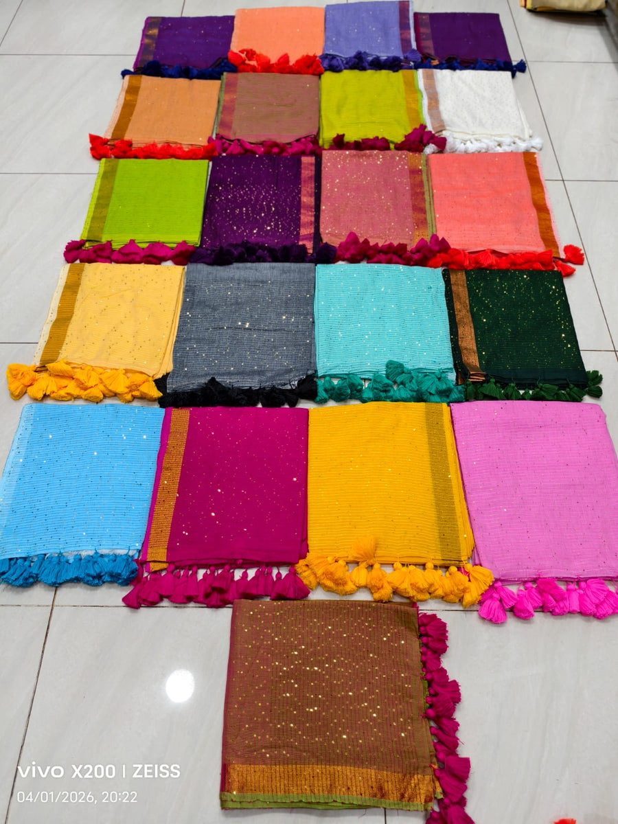 Sequence Cotton Saree