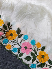 Pure crush fabric saree