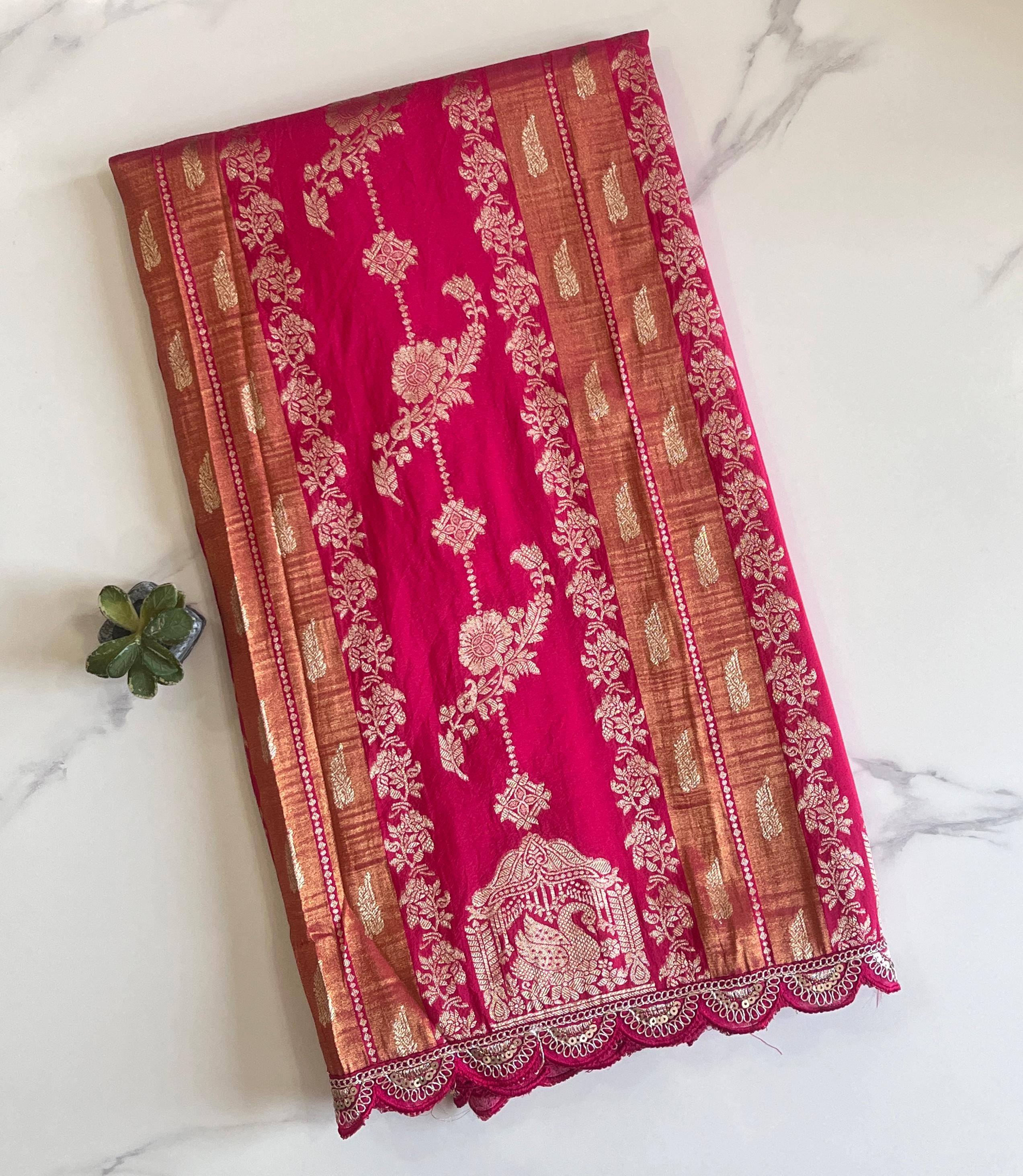 Premium Khadi Georgette saree