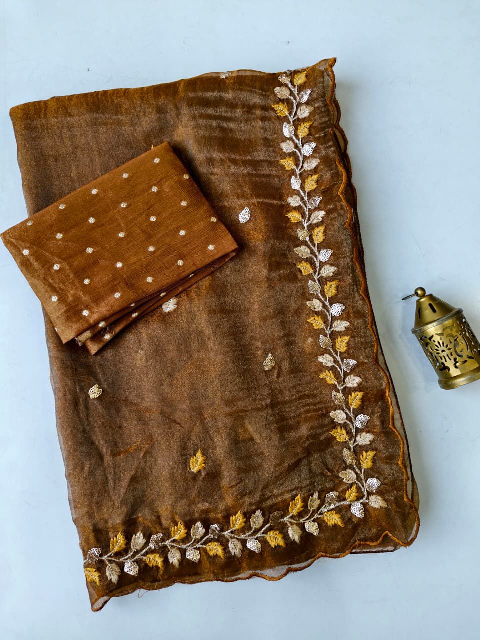 Crush Chiffon Fabric Saree