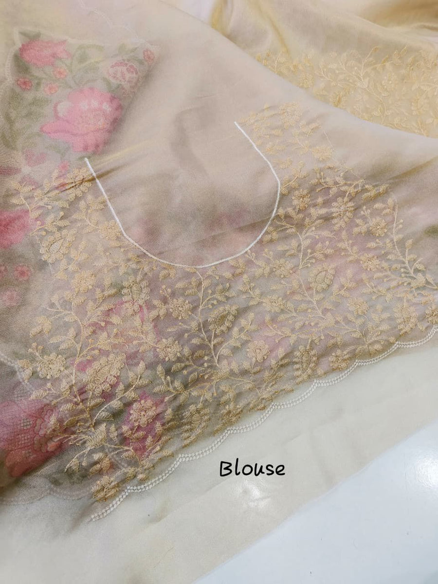 Pure soft tissue saree