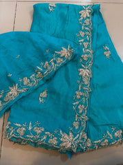 pure chinnon saree